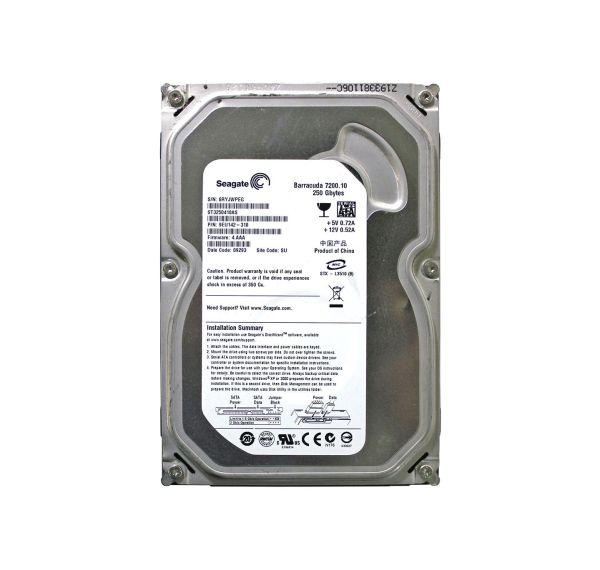 ST3250410AS Seagate BARACUDA 250GB 7200RPM SATA 3Gb/s 16MB Cache 3.5-inch ROHS COMPLIANT Hard Drive