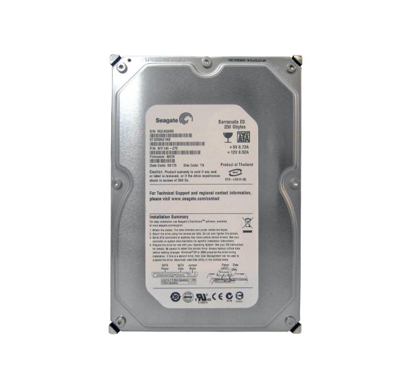 ST3250621NS Seagate BarraCuda ES 250GB 7200RPM SATA 3Gb/s 16MB Cache 3.5-inch Hard Drive