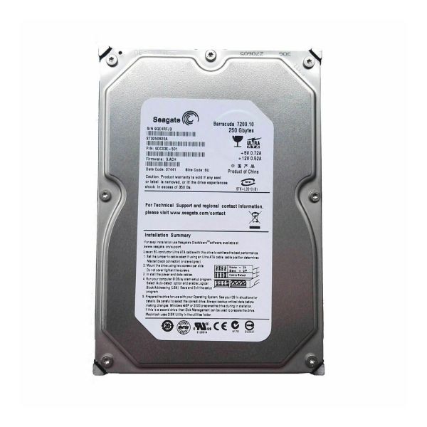 ST3250820A Seagate BarraCuda 250GB 7200RPM 8MB Cache ATA-100 3.5-inch Hard Drive