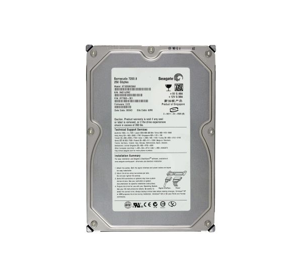 ST3250823AS Seagate BarraCuda 250GB 7200RPM SATA 8MB Cache 3.5-inch Hard Drive