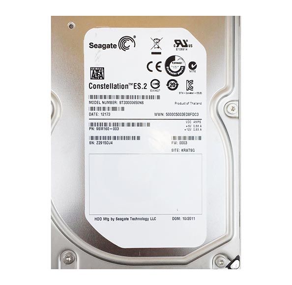 ST33000650NS Seagate Constellation ES.2 3TB 7200RPM SATA 6Gb/s 64MB Cache 3.5-inch Hard Drive