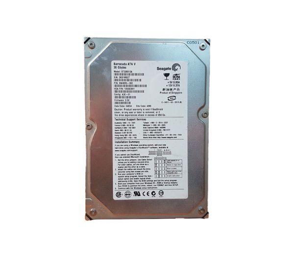 ST330013A Seagate BarraCuda 30GB 3.5-inch Hard Drive ATA-100 7200RPM 2MB Cache