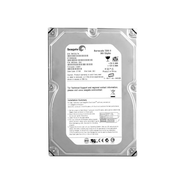 ST3300622A Seagate BarraCuda 7200.9 300GB 3.5-inch Hard Drive ATA-100 7200RPM 16MB Cache