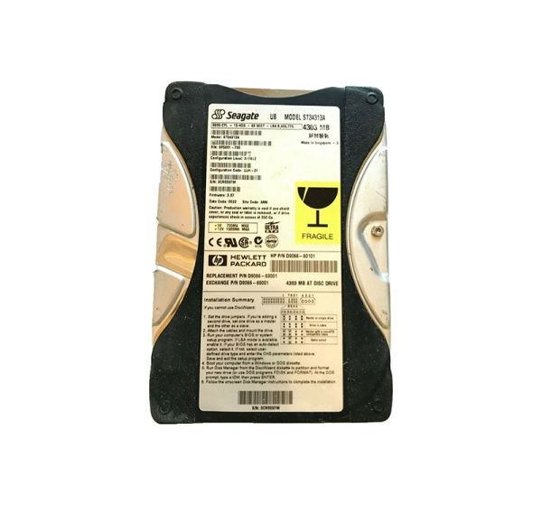 ST34313A Seagate 4.3GB 5400RPM EIDE DMA/ATA 66ULTRA 3.5-inch Hard Drive