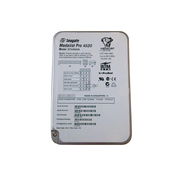 ST34520A Seagate 4GB 7200RPM ATA-33 3.5-inch Hard Drive