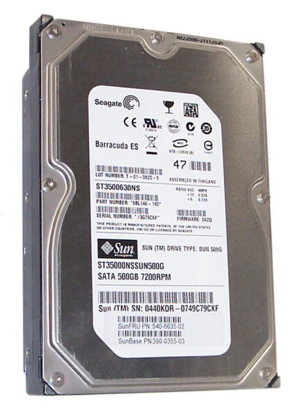 ST35000NSSUN500G Sun 500GB 7200RPM SATA 3GB/s NCQ 3.5-inch Hard Drive