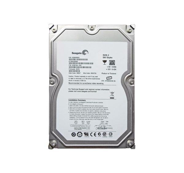ST3500320SV Seagate SV35.3 Series 500GB 7200RPM SATA 3Gb/s 32MB Cache 3.5-inch Hard Drive