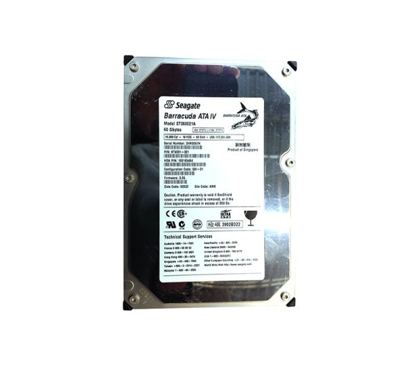 ST360021A Seagate BarraCuda 60GB 7200RPM ATA-100 2MB Cache 3.5-inch Hard Drive