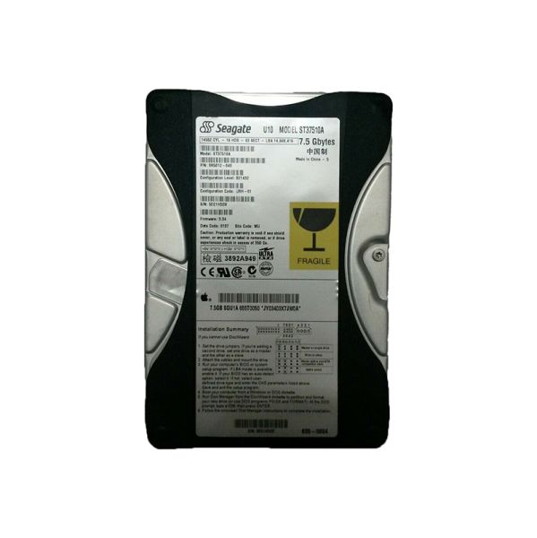 ST37510A Seagate U10 7.5GB 5400RPM ATA-66 2MB Cache 3.5-inch Hard Drive