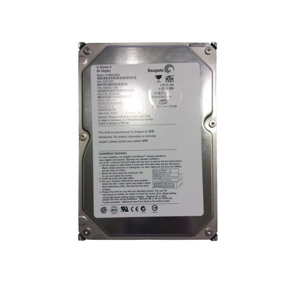 ST380012ACE Seagate U9 80GB 7200RPM ATA-100 2MB Cache 3.5-inch Hard Drive