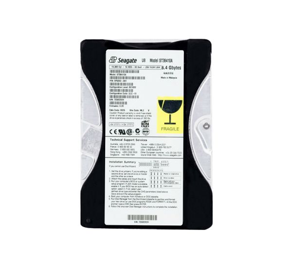 ST38410A Seagate U8 8.4GB 5400RPM ATA-66 512KB Cache 3.5-inch Hard Drive