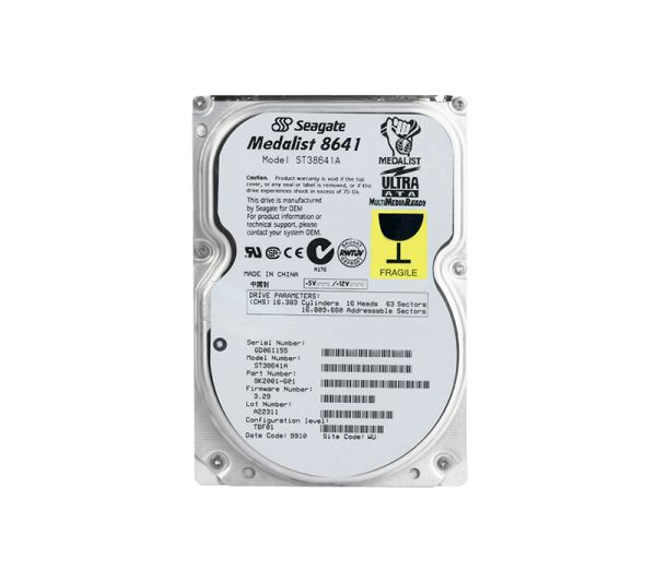 ST38641A Seagate Medalist 8641 8.6GB 5400RPM ATA-33 128KB Cache 3.5-inch Hard Drive