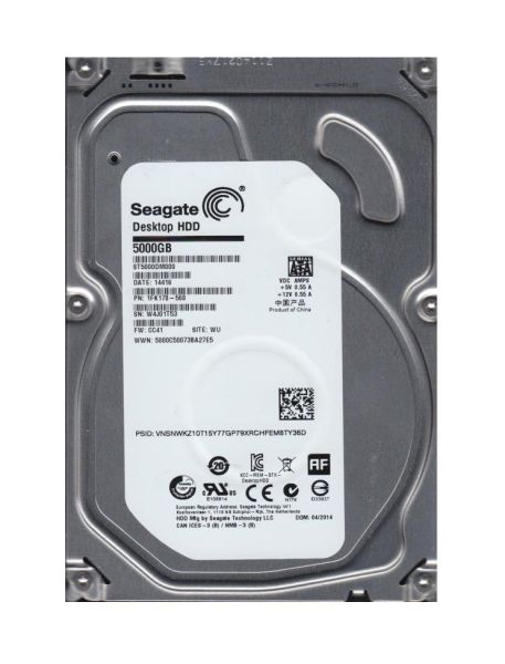 ST5000DM000 Seagate BarraCuda 5TB 5400RPM SATA 6Gb/s 128MB Cache 3.5-inch Hard Drive