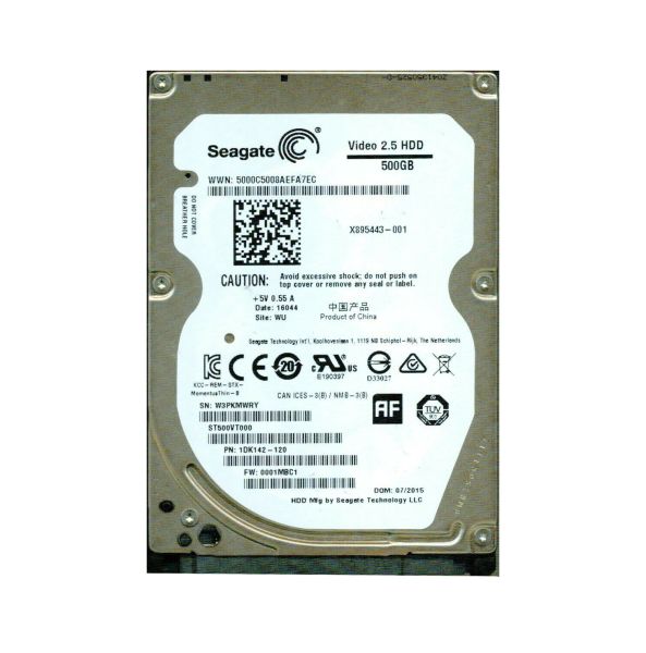 ST500VT000 Seagate Video 500GB 5400RPM SATA 6Gb/s 16MB Cache 2.5-inch Hard Drive
