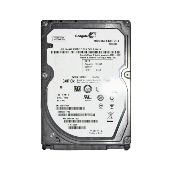 ST9120317AS Seagate 120GB 5400RPM SATA 3Gb/s 2.5-inch Hard Drive