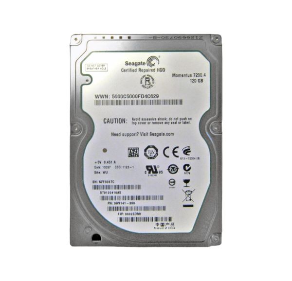 ST9120410AS Seagate Momentus 120GB 7200RPM 2.5-inch 16MB Cache SATA Hard Drive