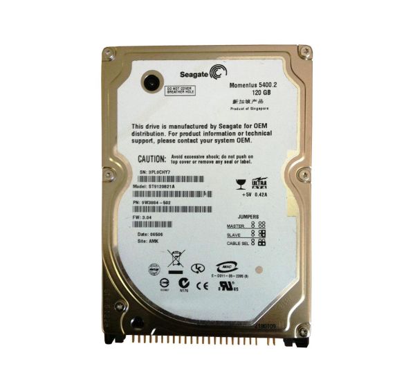 ST9120821A Seagate Momentus 5400.2 120GB 5400RPM ATA-100 8MB Cache 2.5-inch Hard Drive
