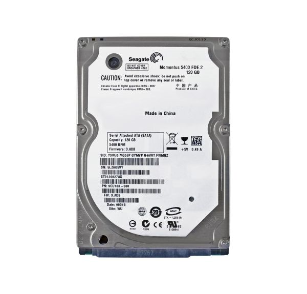ST9120827AS Seagate 120GB 5400RPM SATA 1.5Gb/s 8MB Cache 2.5-inch Hard Drive