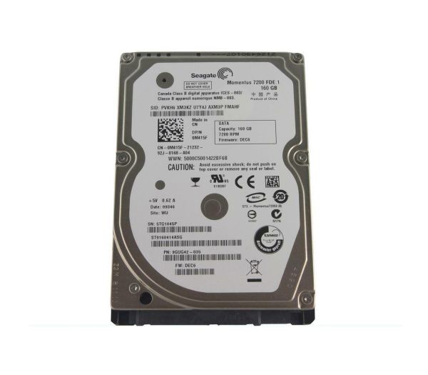 ST9160414ASG Seagate 160GB 7200RPM SATA 3Gb/s 16MB Cache 2.5-inch Hard Drive