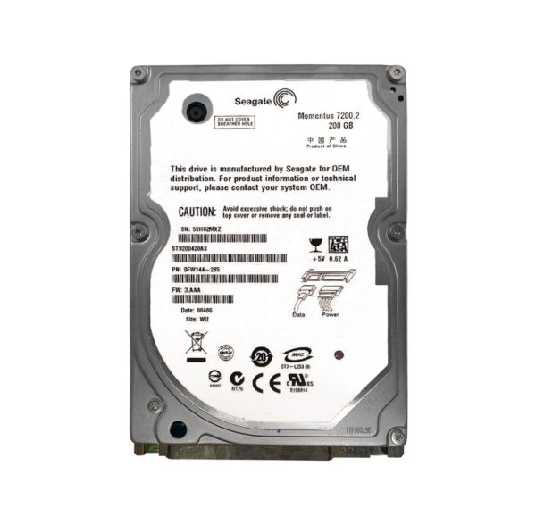 ST9200420AS Seagate Momentus 200GB 7200RPM SATA 3Gb/s Hard Drive