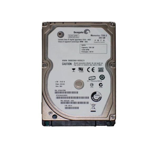 ST9200423ASG Seagate Momentus 7200.3 200GB 7200RPM SATA 3Gb/s 16MB Cache 2.5-inch Hard Drive