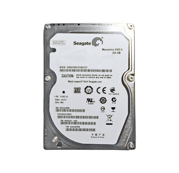 ST9250315ASG Seagate Momentus 250GB 5400RPM SATA 3Gb/s 8MB Cache 2.5-inch Hard Drive