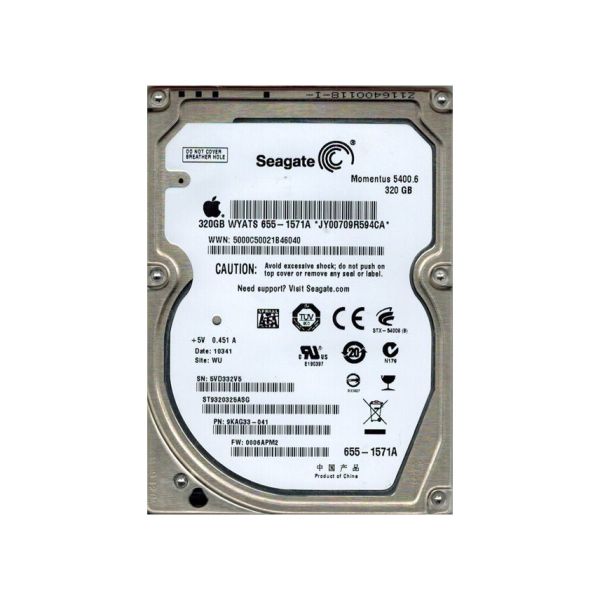 ST9320325ASG Seagate Momentus 5400.6 320GB 5400RPM SATA 3Gb/s 8MB Cache 2.5-inch Hard Drive