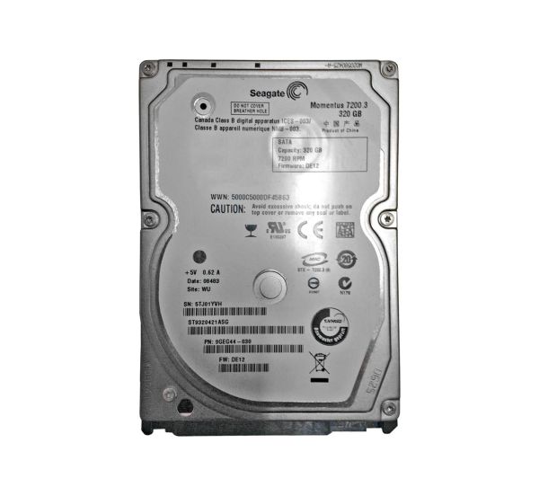 ST9320421ASG Seagate Momentus 320GB 7200RPM SATA 2.5-inchinchES 16MB Cache Laptop Hard Drive