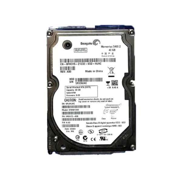 ST94813AS Seagate Momentus 5400.2 40GB 5400RPM SATA 1.5Gb/s 8MB Cache 2.5-inch Hard Drive