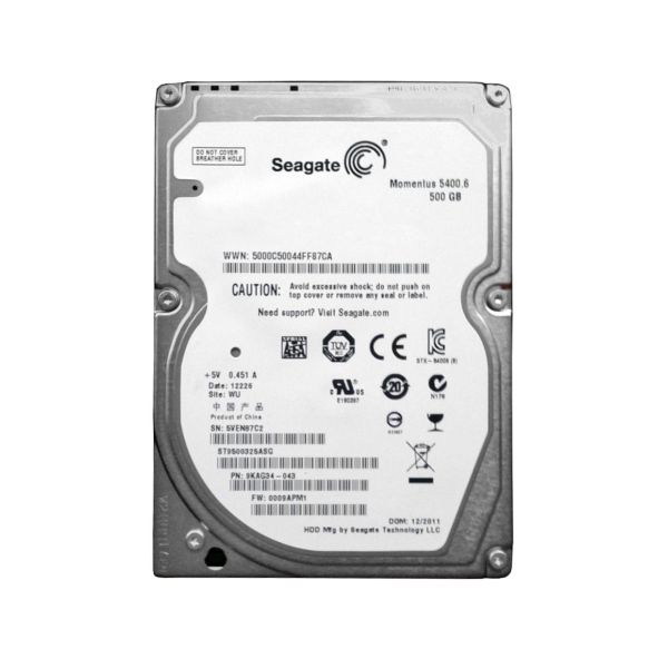 ST9500325ASG Seagate Momentus 5400.6 500GB 5400RPM SATA 3Gb/s 8MB Cache 2.5-inch Hot Swappable Hard Drive