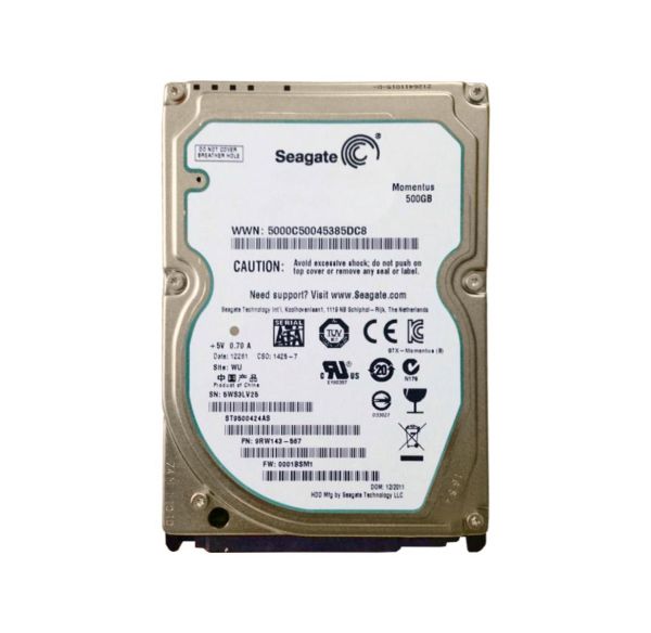 ST9500424AS Seagate 500GB 7200RPM SATA 2.5-inch Hard Drive
