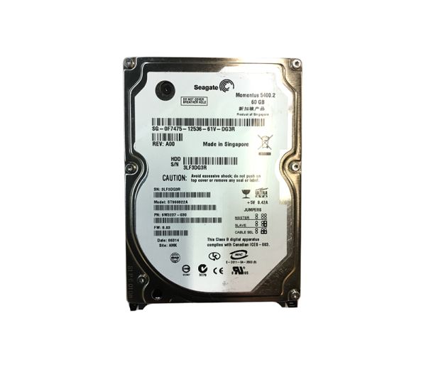 ST960822A Seagate Momentus 60GB 5400RPM EIDE Laptop 8MB Cache ATA-100 ultra 2.5-inch Ultra- Slim Line 9 Hard Drive