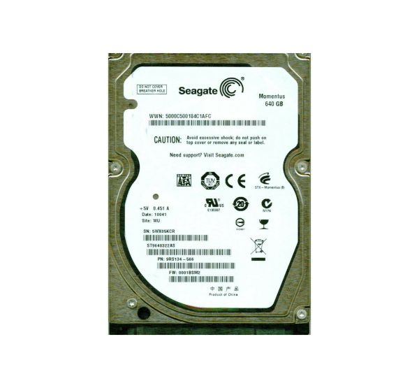 ST9640322AS Seagate 640GB 5400RPM SATA 3Gb/s 2.5-inch Hard Drive