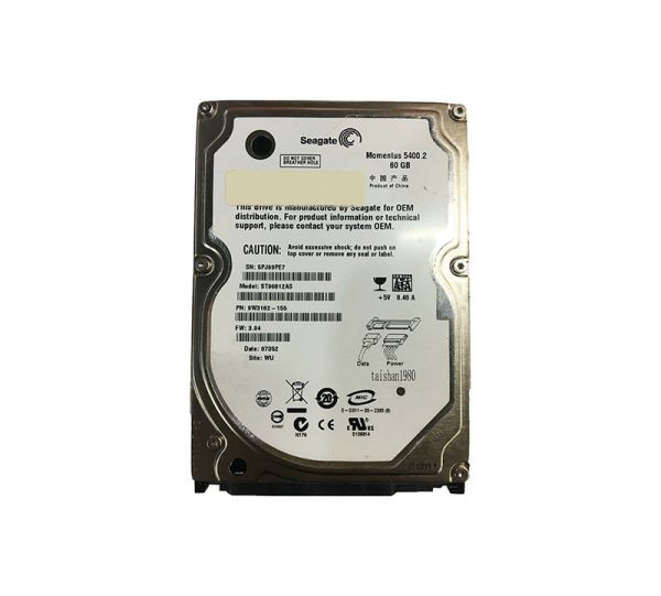 ST96812AS Seagate Momentus 60GB 5400RPM SATA 3Gb/s 8MB Cache 2.5-inchI Hard Drive