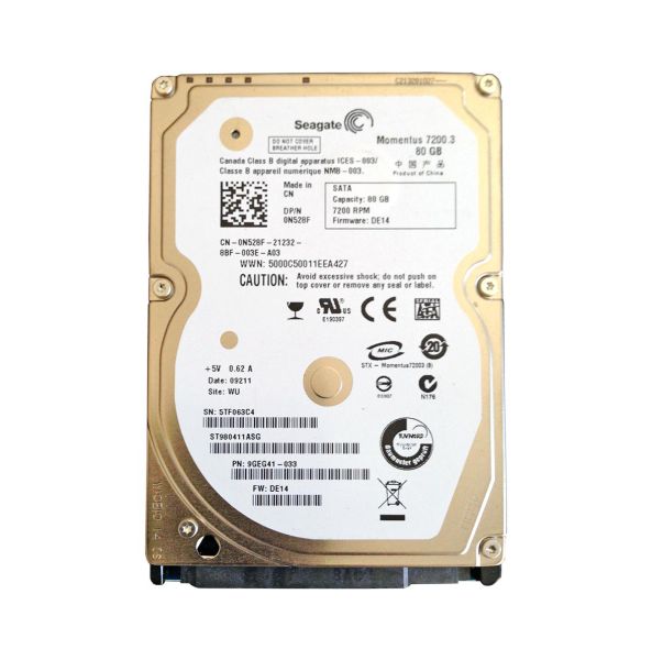 ST980411ASG Seagate 80GB 7200RPM SATA 3Gb/s 2.5-inch Laptop Hard Drive