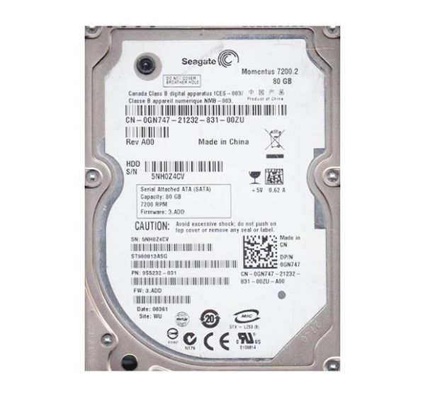 ST980813ASG Seagate Momentus 80GB 7200RPM SATA 3Gb/s 2.5-inch Hard Drive