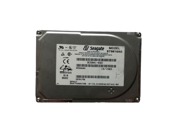 ST9816AG Seagate 816MB 4500RPM ATA/IDE 120KB Cache 2.5-inch Hard Drive