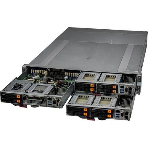 SYS-210GT-HNC8F Supermicro GrandTwin SuperServer - 2U - 4 nodes - Single Intel Xeon Scalable Processors - up to 4TB memory