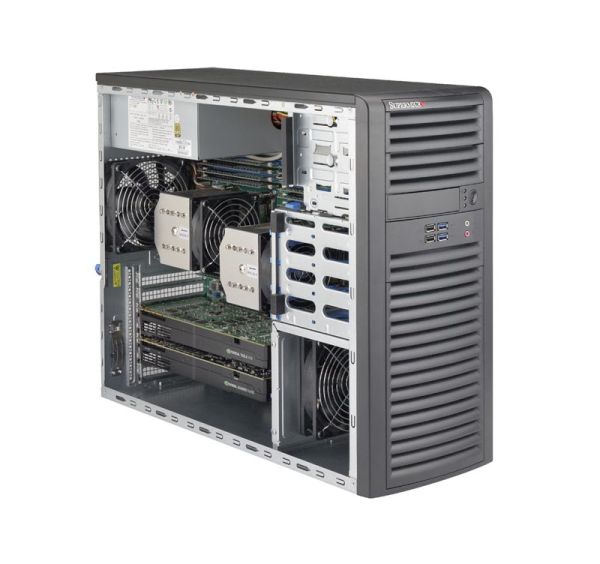 SYS-7038A-I Supermicro SuperWorkstation Dual LGA2011 900W Mid-Tower Workstation Barebone System (Black)