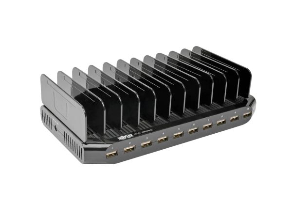 U280-010 Tripp Lite 96-Watts 12V 8A 10-Ports USB Charging Station with Adjustable for Smartphone/Tablet
