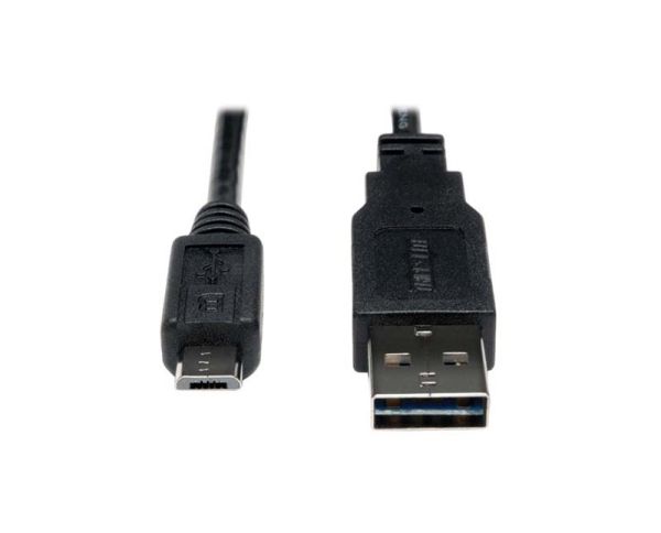 UR050-001-24G Tripp Lite 0.31m Universal Reversible USB 2.0 Hi-Speed Cable, 28/24AWG (Reversible A to 5Pin Micro B M/M)
