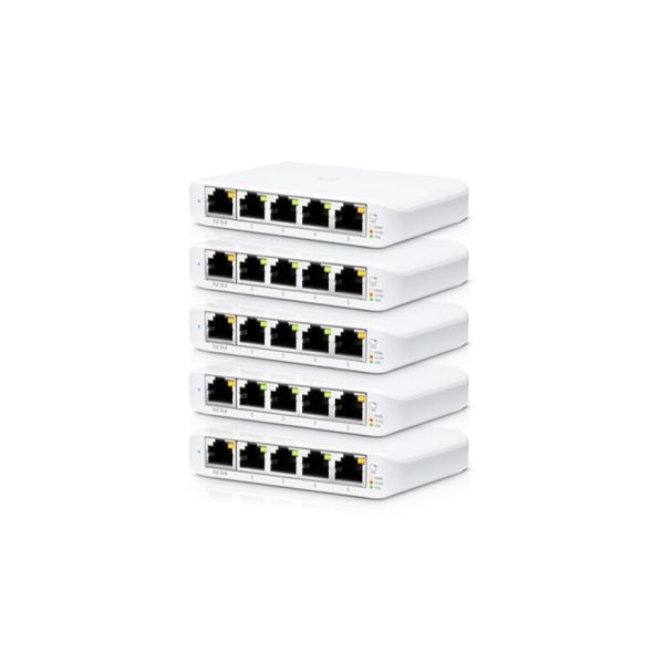 USW-FLEX-MINI-5 Ubiquiti Switch Flex Mini 5-Ports Gigabit Layer 2 Switch 5-Pack