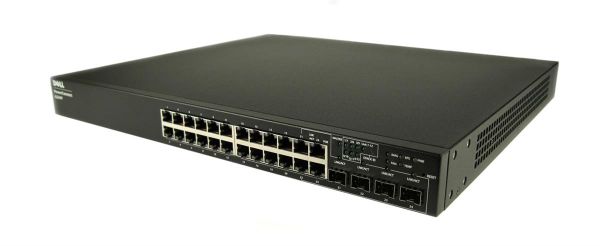 UU687 Dell PowerConnect 6200 Series 6224P 24 x Ports PoE 10/100/1000Base-T + 4 x Ports Shared SFP Rack-mountable Layer 3 Managed Gigabit Ethernet Switch