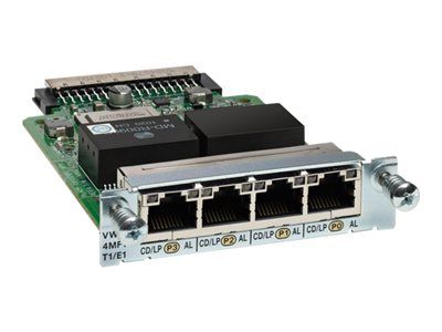 VWIC3-4MFT-T1E1-RF Cisco Third-Generation 4-Port T1/E1 Multiflex Trunk Voice/WAN Interface Card - expansion module - 4 ports