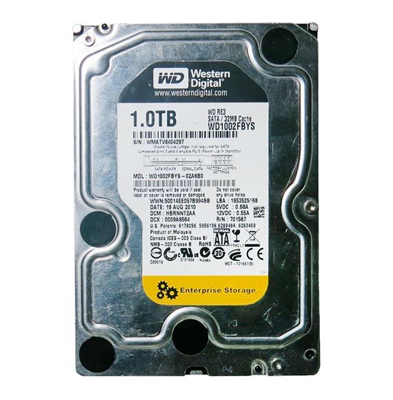 WD1002FBYS Western Digital RE3 1TB 7200RPM SATA 3Gb/s 32MB Cache 3.5-inch Hard Drive