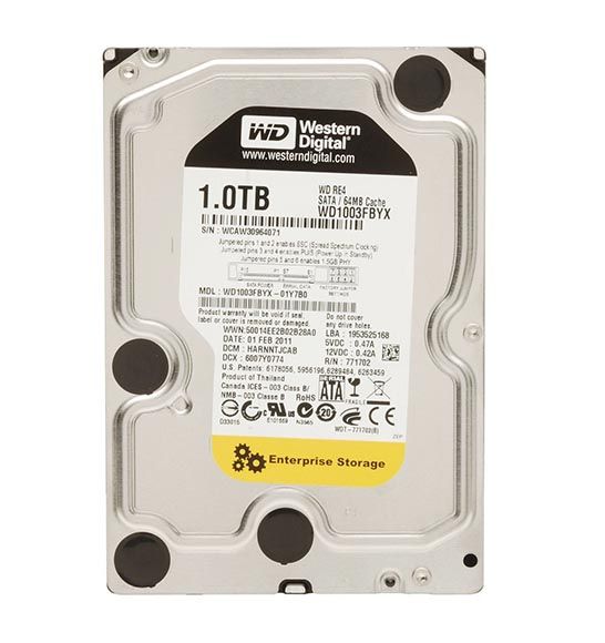 WD1003FBYX Western Digital RE4 1TB 7200RPM SATA 3Gb/s 64MB Cache 3.5-inch Hard Drive