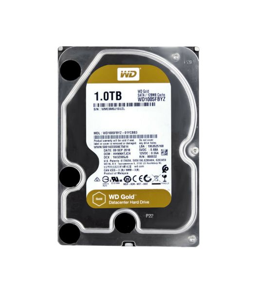 WD1005FBYZSP Western Digital Gold 1TB 7200RPM SATA 6Gb/s 128MB Cache (512n) 3.5-inch Hard Drive