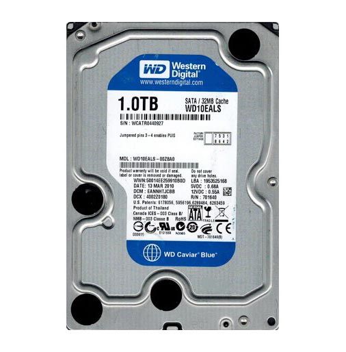 WD10EALS Western Digital Caviar Blue 1TB 7200RPM SATA 3Gb/s 32MB Cache 3.5-inch Hard Drive