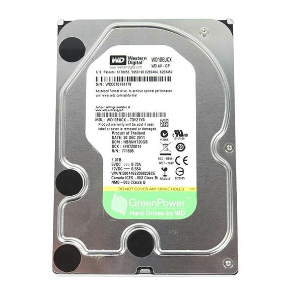 WD10EUCX Western Digital AV-GP 1TB 5400RPM SATA 6Gb/s 16MB Cache 3.5-inch Hard Drive