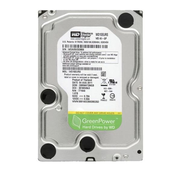 WD10EURS Western Digital AV-GP 1TB 5400RPM SATA 3Gb/s 64MB Cache 3.5-inch Hard Drive